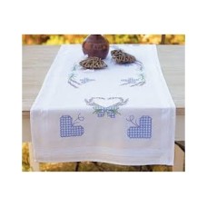 Lavender and Hearts Table Runner - Vervaco PN0146889